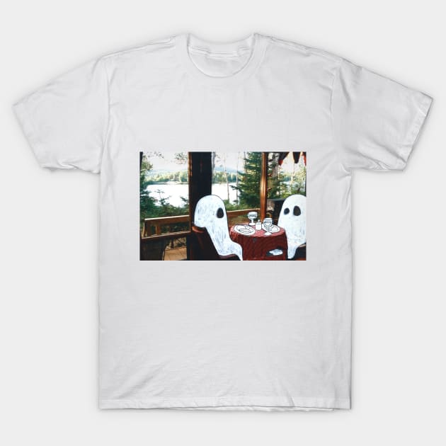 Ghosts on a Dinner Date T-Shirt by Ghosts by Sarah